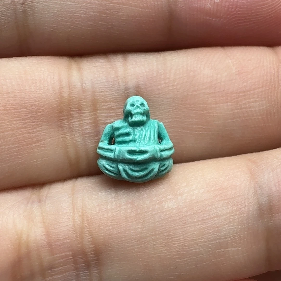 未镶嵌绿松石整身骷髅