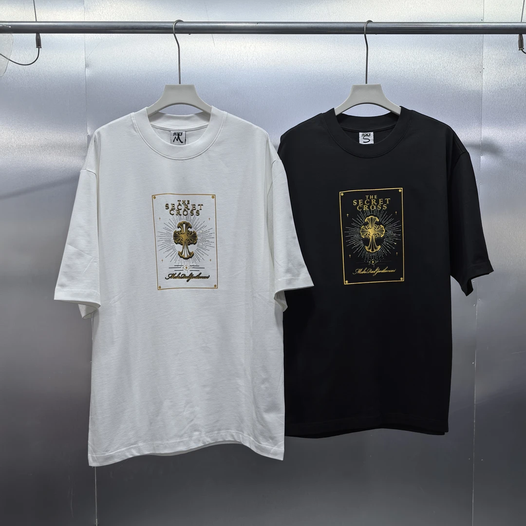 P04(LX)-41301-PRO夏款正面潮流烫钻印花宽松百搭圆领T恤