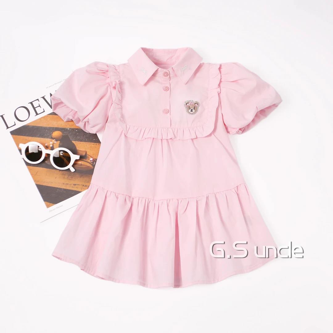 【桃桃心事】B174儿童甜美可爱夏季纯棉透气连衣裙女童