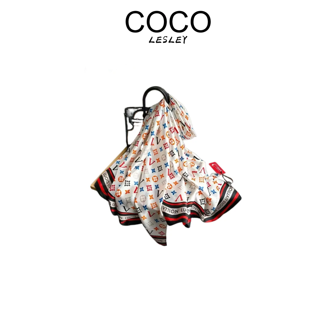 【COCO LESLEY】【X白三彩】JZ180-320  丽锦缎 丝巾披肩 Y