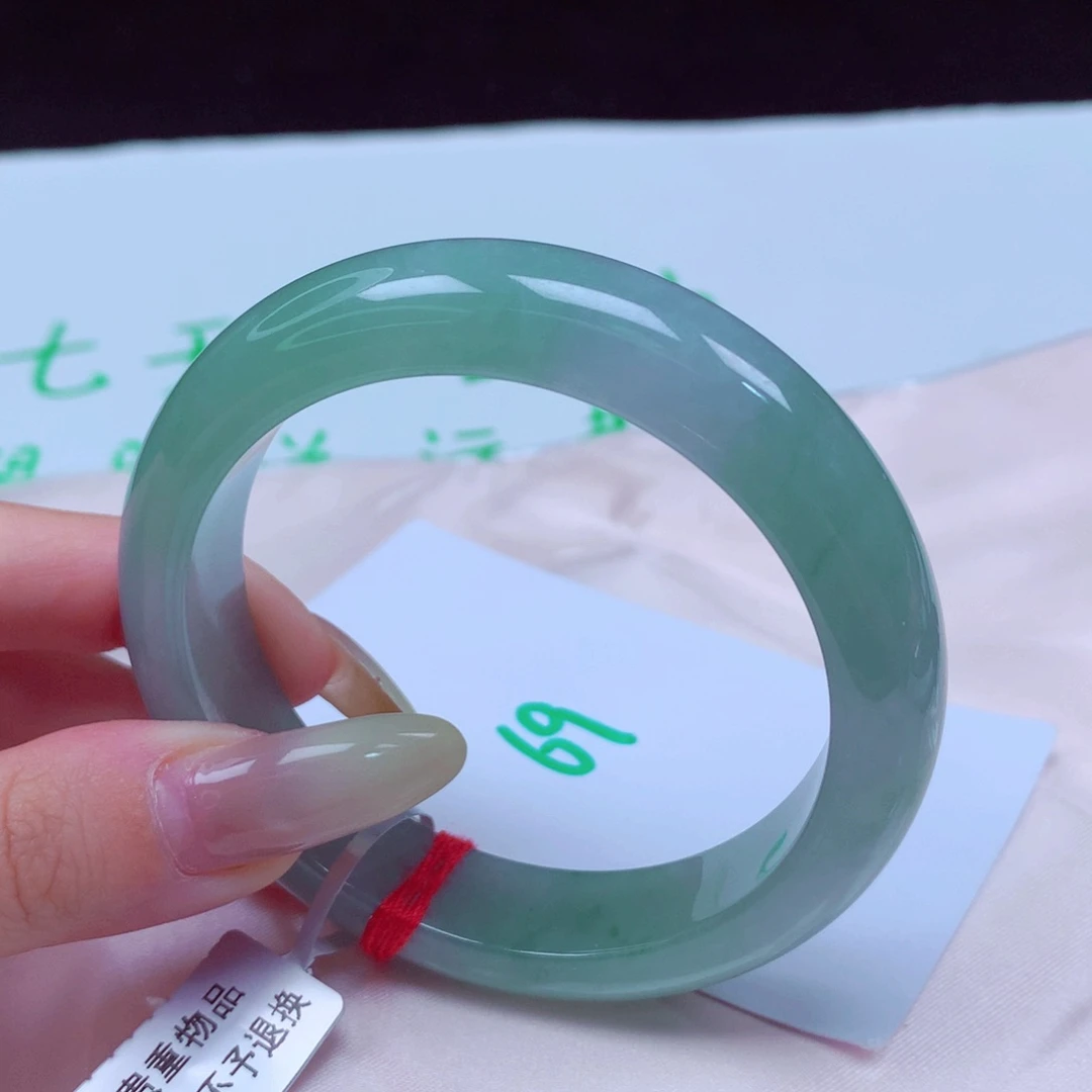 未镶嵌手镯翡翠天然缅甸翡翠A货手镯 69号