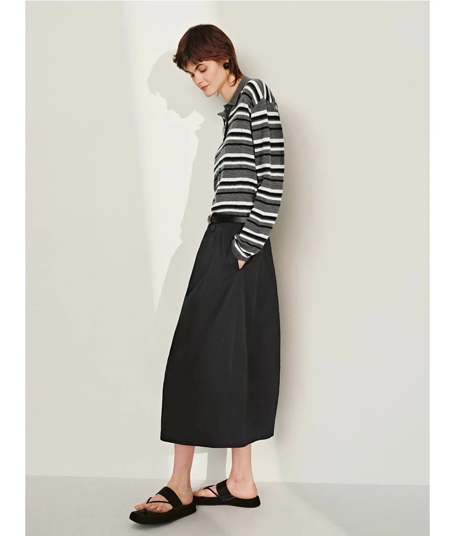 【花苞裙】松紧腰通勤休闲高腰百搭夏季半身裙显瘦时尚不规则