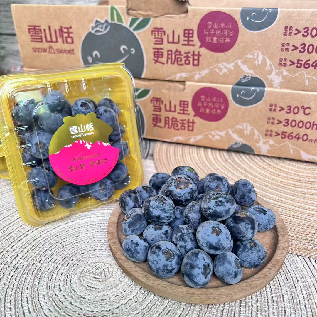 【乐鲜果园】当季云南高山雪山恬花香味蓝莓一盒125g鲜果