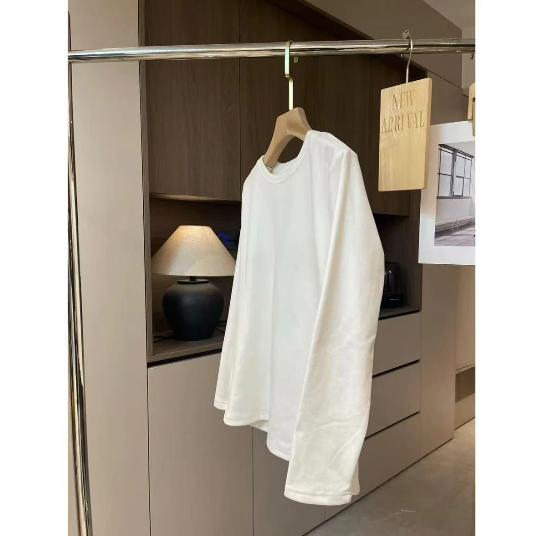 潮流热力加绒长袖T明星秋冬内搭厚款保暖打底衫t恤圆领短袖