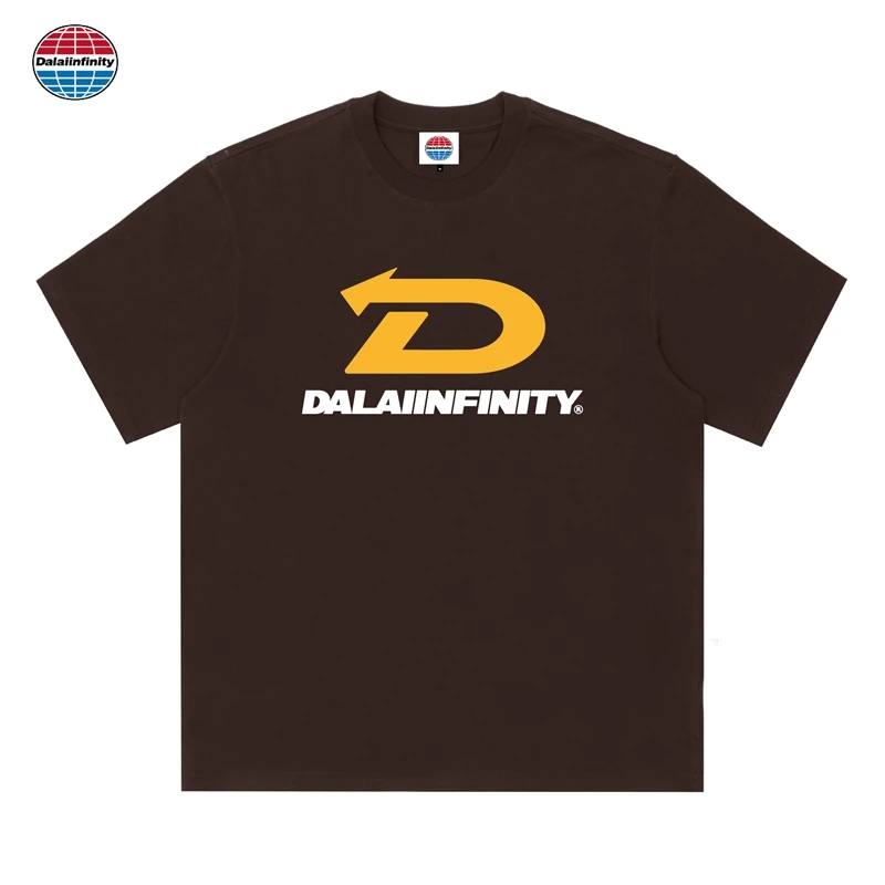 Dalaiinfinity（大D基础）国潮重磅纯棉短袖男女同款t恤夏新款胶浆