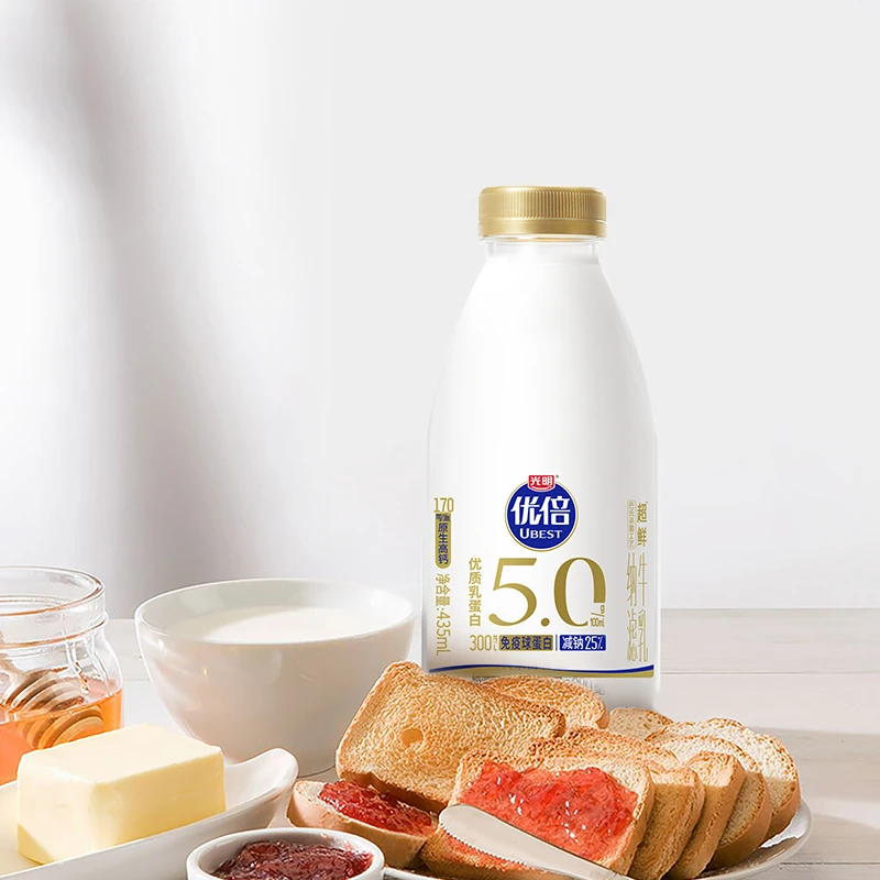 【达人】光明优倍5.0鲜牛奶435ml巴氏杀菌低温早餐奶营养生牛乳鲜奶