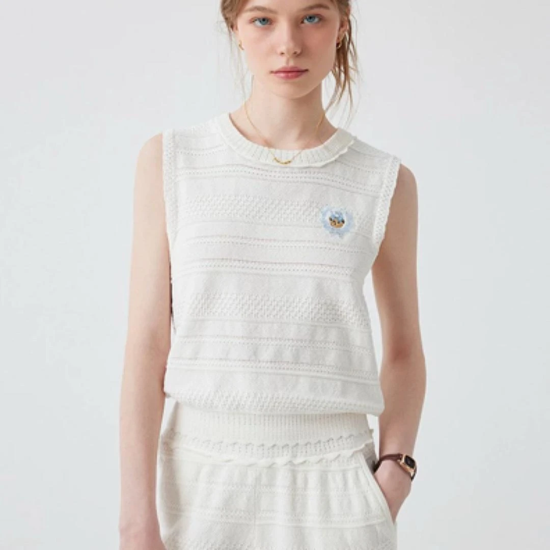 Teenie Weenie小熊气质针织套装女25年夏季新款TTOK252414T