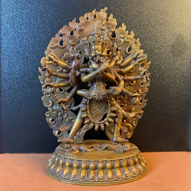 锦艺杂项-12cm胜乐金G铜像