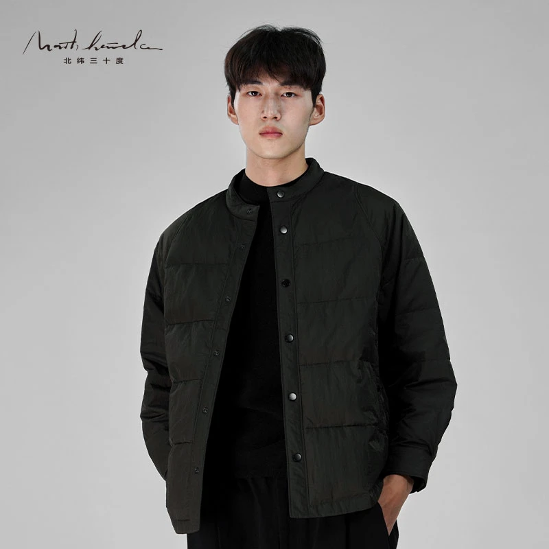 北纬三十度轻薄羽绒男装2025秋冬复古时尚百搭休闲薄款羽绒服