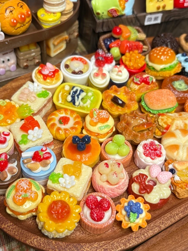 【直播拆-美食拆】写实对对碰食玩仿真小面包小蛋糕树脂冰箱贴盲盒