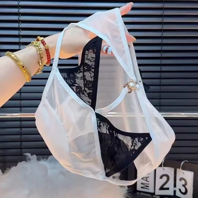 大码后镂空猫耳朵性感透气女士三角内裤