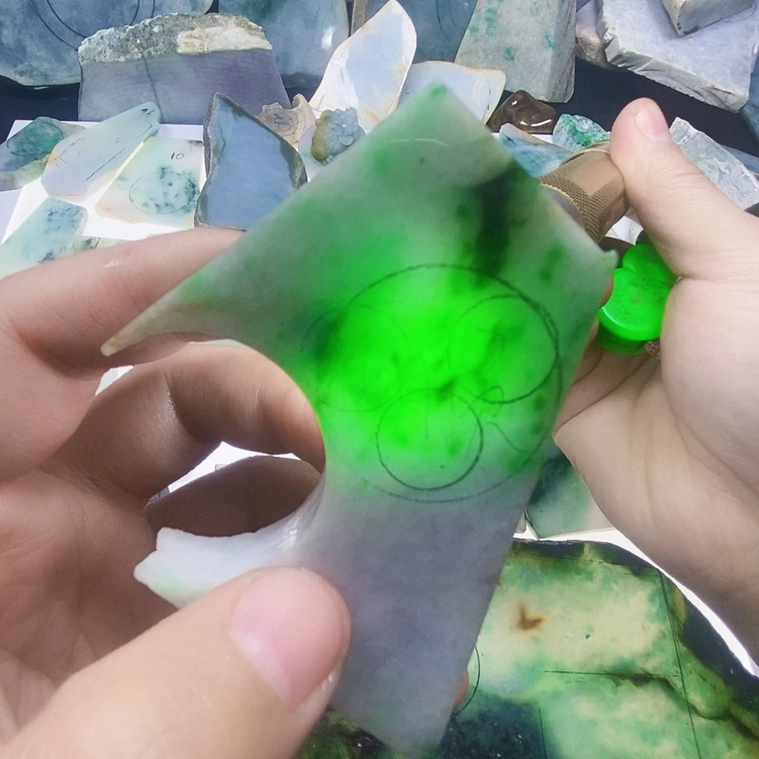 定制翡翠未镶嵌包工包料平安扣