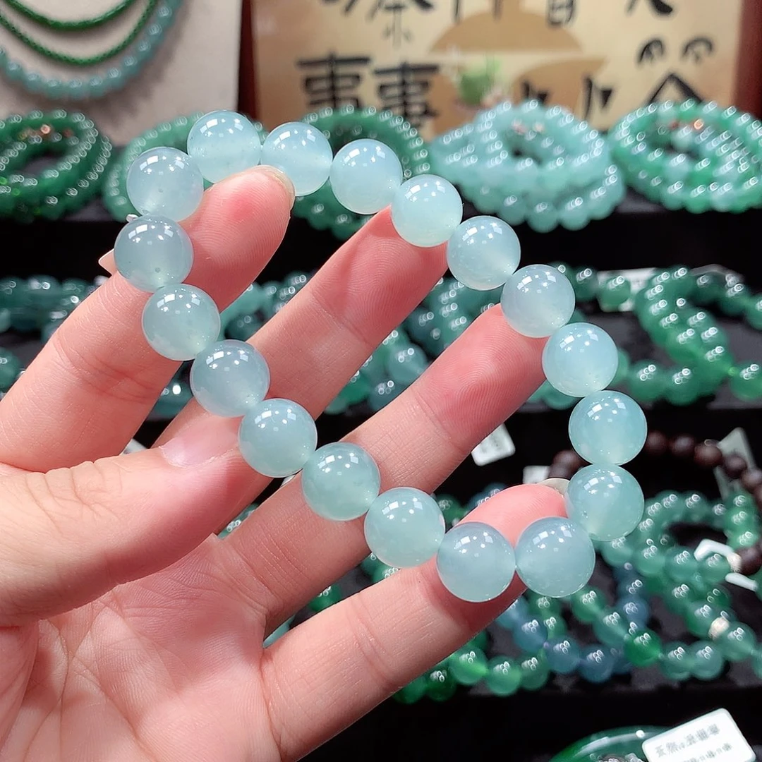 水***翡翠未镶嵌手链卡11.8