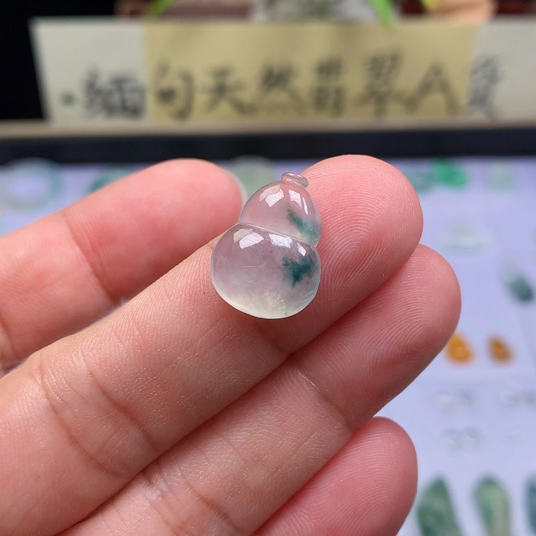 翡翠散珠缅甸天然A货翡翠冰种葫芦
