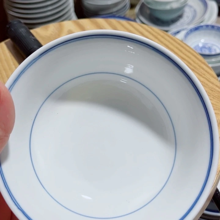 青花玲珑5.5寸饭碗双线