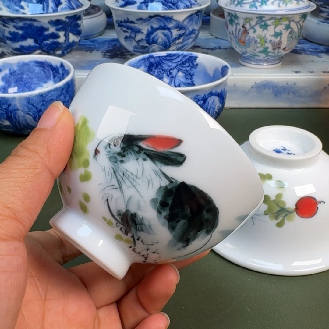 陶景德镇纯手绘茶具圆圆273