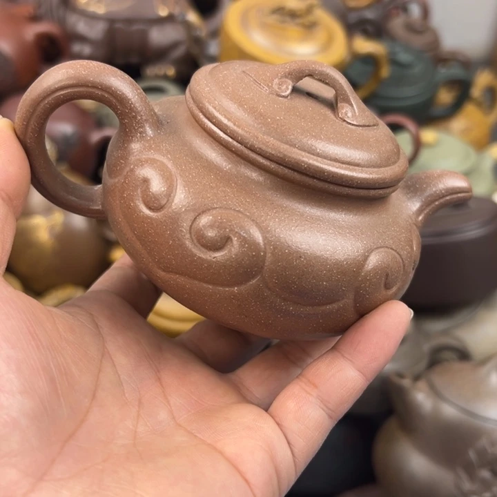 茶壶紫砂紫砂壶把裂