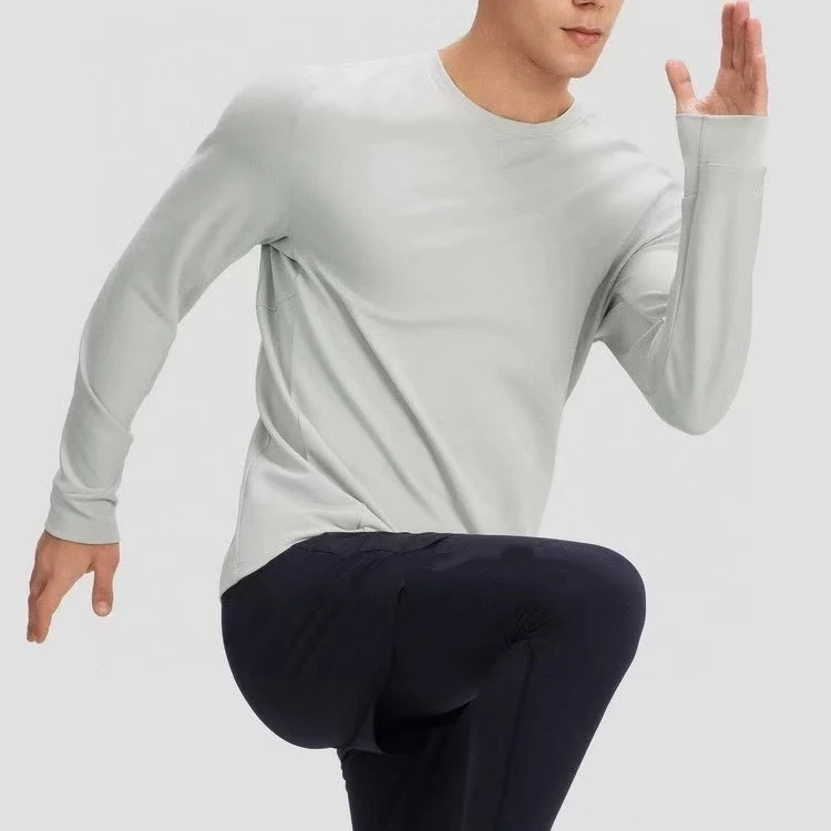 SC23924秋冬高弹磨绒吸湿快排运动衫针织打底长袖T恤