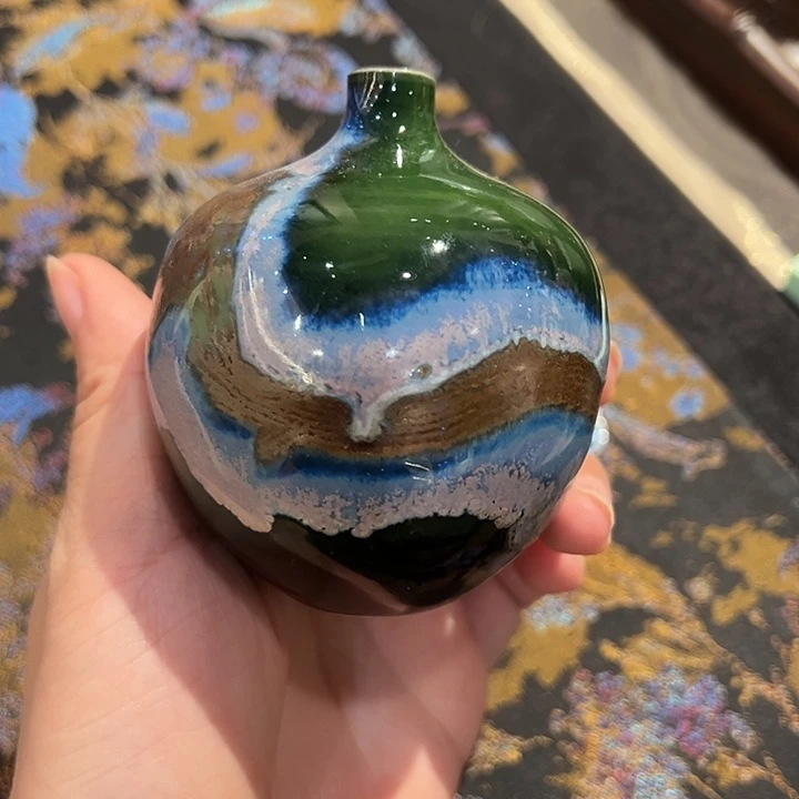 纯手工高温颜色釉小花器