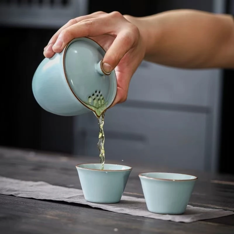 BB171-天青汝窑旅行茶具