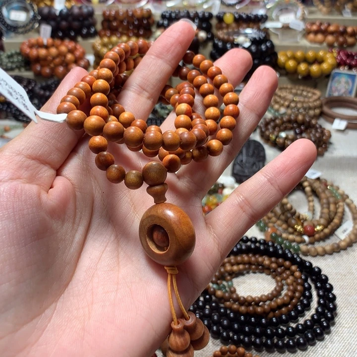 墨***丽手串/手链小叶紫檀6血龙木108颗