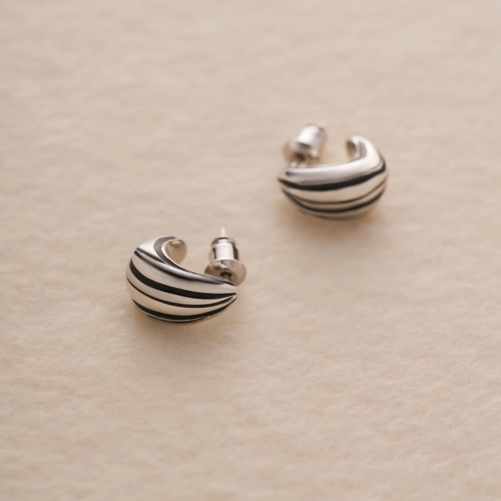 FOR DAYS 铜合金耳饰 籽满福多|高级简约瓜子造型通勤耳钉