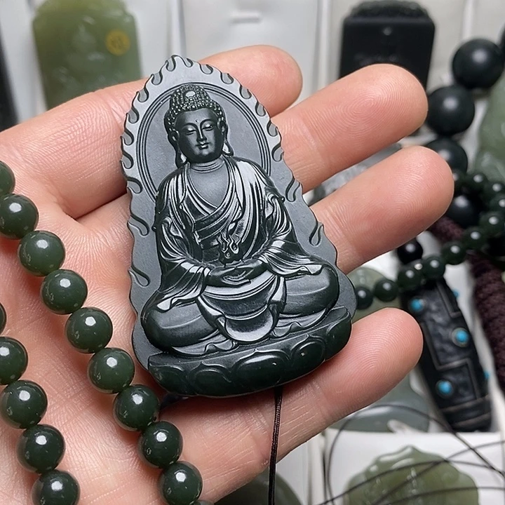 和田玉（青玉）未镶嵌颈饰