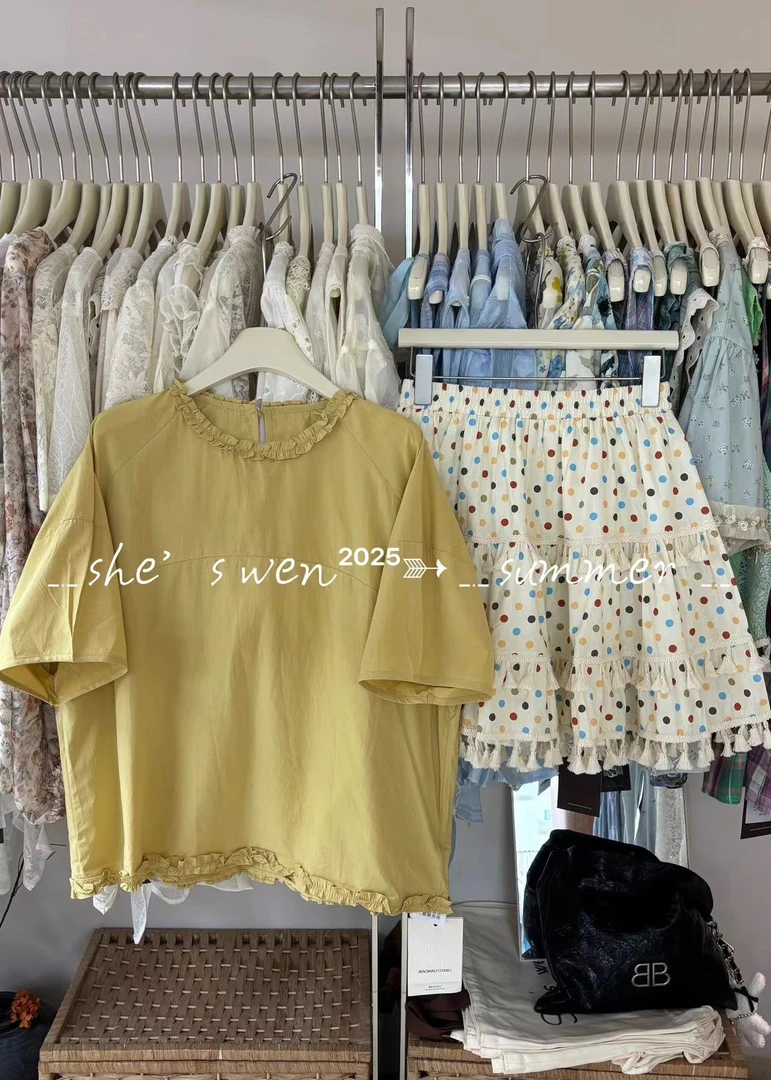 ZXW（6723）日系复古花边上衣 kc