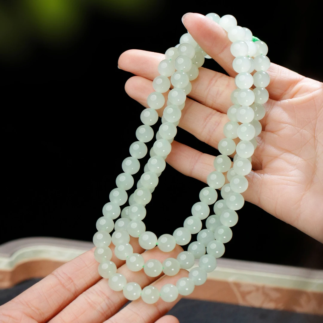 白玉世家和田玉冰晴水晶葡萄串