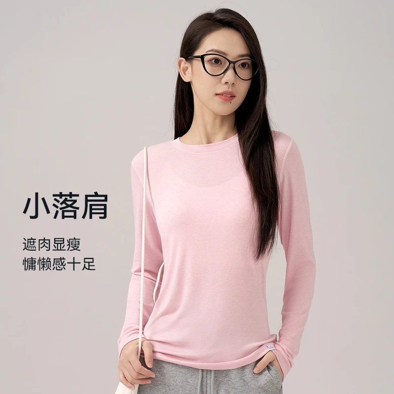 运动修身休闲长袖罩衫女款健身服瑜伽服上衣罩衫T恤夏季薄款6449