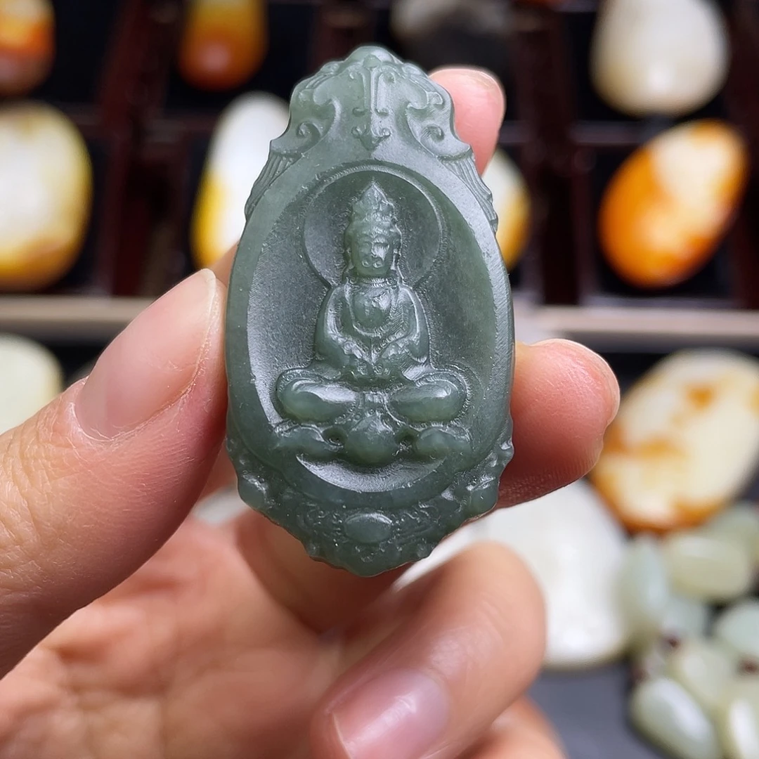 和田玉未镶嵌挂件