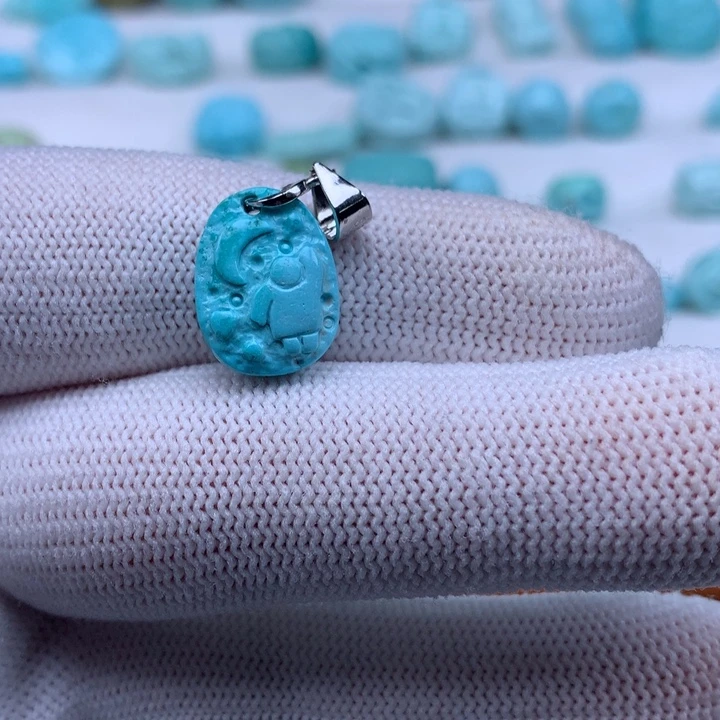 绿松石银S925镶嵌珠宝奇石