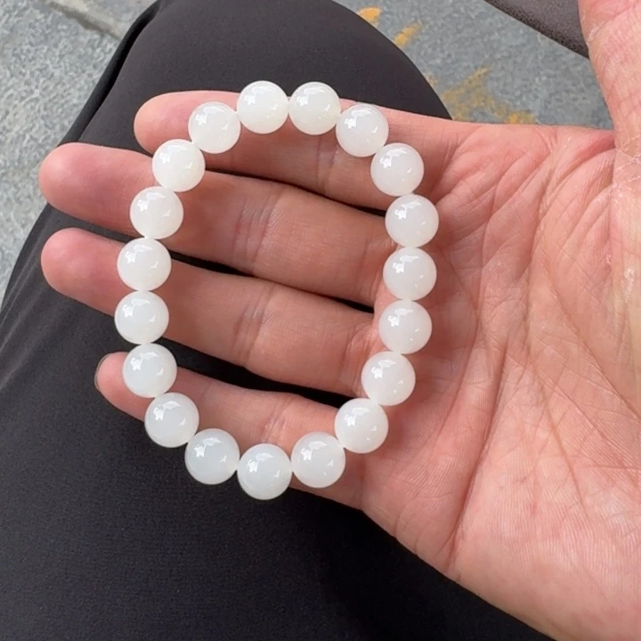 手链未镶嵌和田玉（白玉）