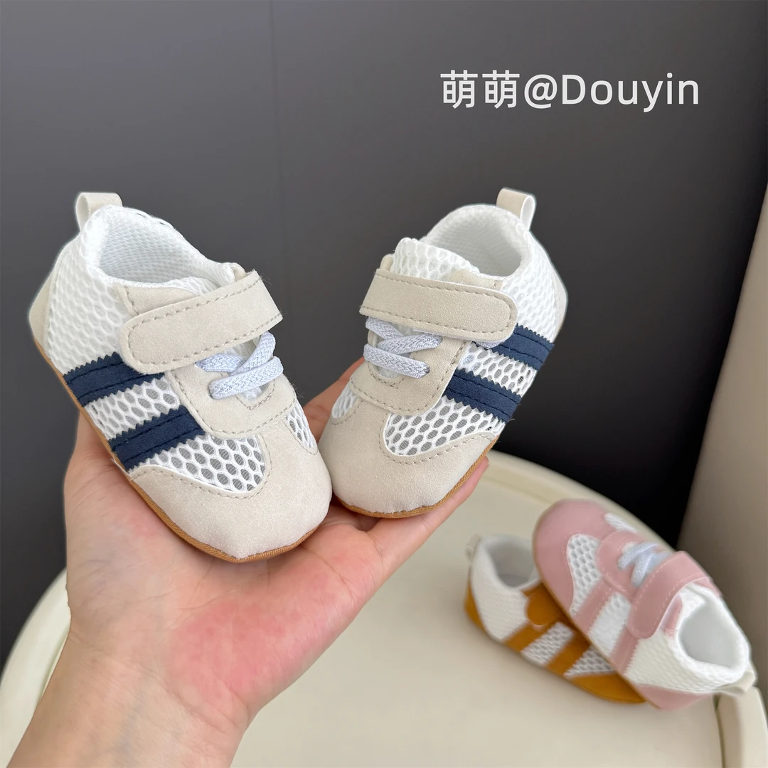 夏季婴儿鞋0-1岁男宝宝软底学步鞋6-12个月女婴儿防滑透气单网鞋