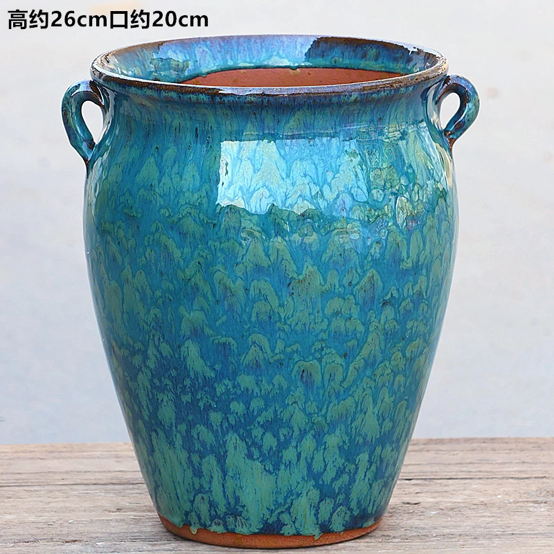 家用多肉花盆陶瓷三角梅专用大口径盆02