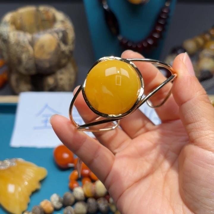 琥珀未镶嵌手链波兰设计琥珀蜜蜡