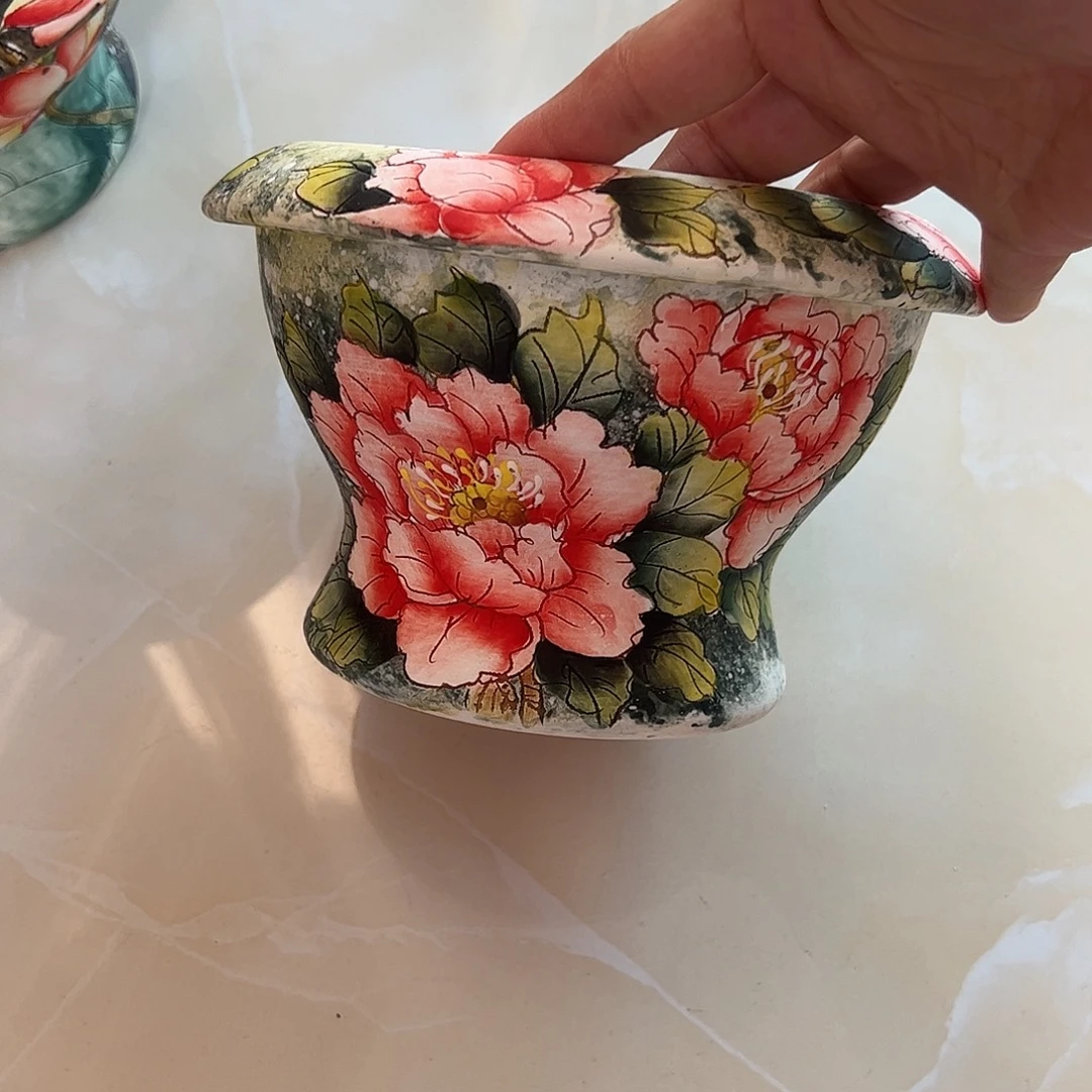 景德镇炫彩手绘口13.5高12