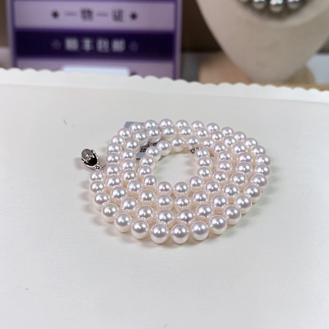 项链海水珍珠未镶嵌5-5.5mm日本海水珍珠项链（天女品质）