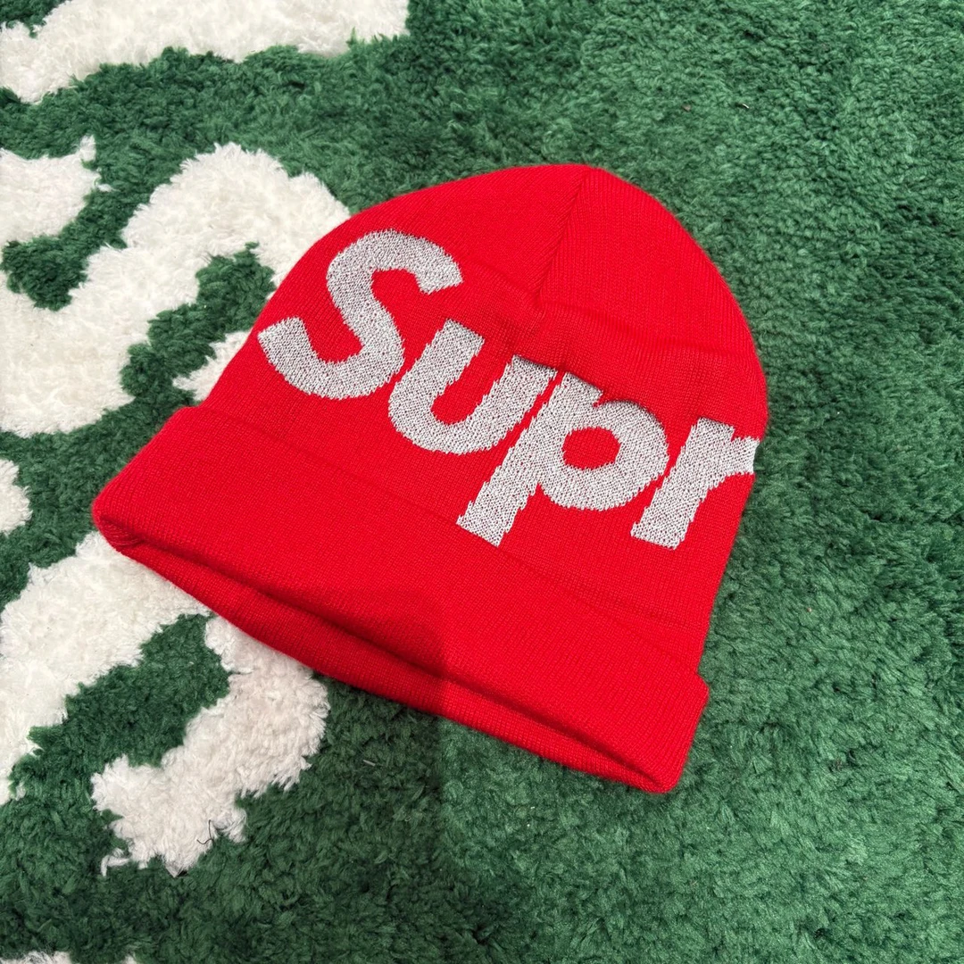 99新 Supreme 【BW】Supreme logo针织冷帽 99新/毒939