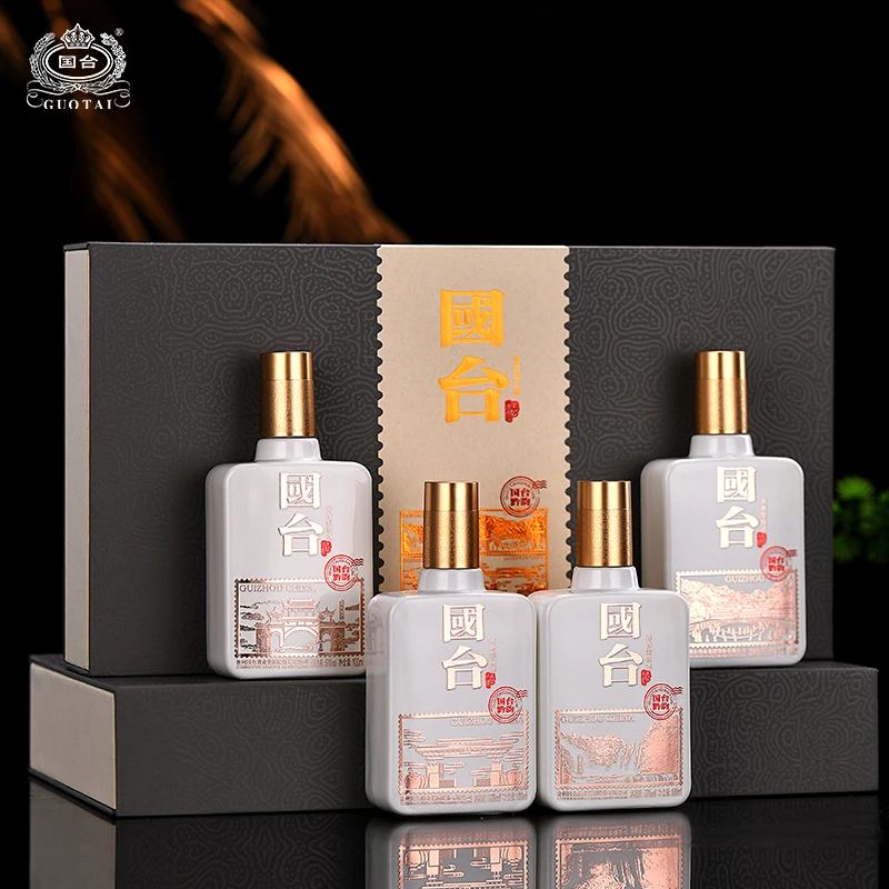 国台国台黔韵小酒礼盒100ml*4瓶 53度酱香型白酒53%Vol
