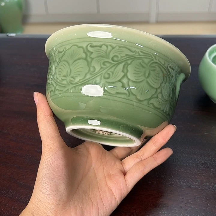 龙泉云间青瓷小米茶器