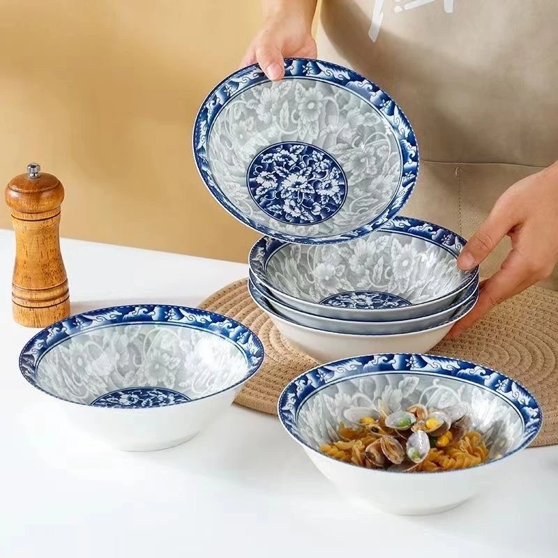 青花瓷6英寸面碗4个装专用