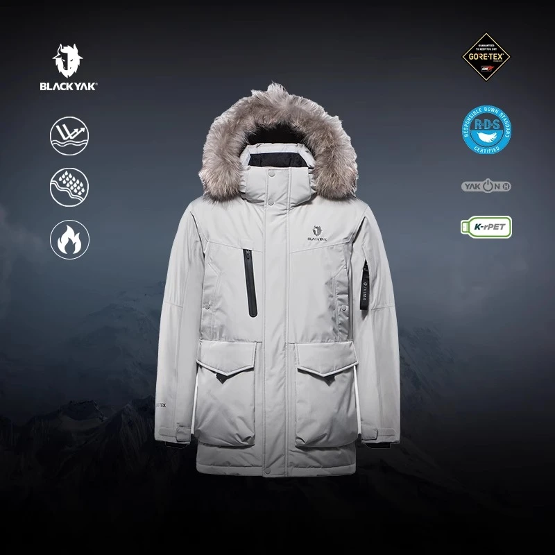 【黑标GTX加厚】布来亚克冬款男士加厚可充电可加热保暖鹅绒羽绒服