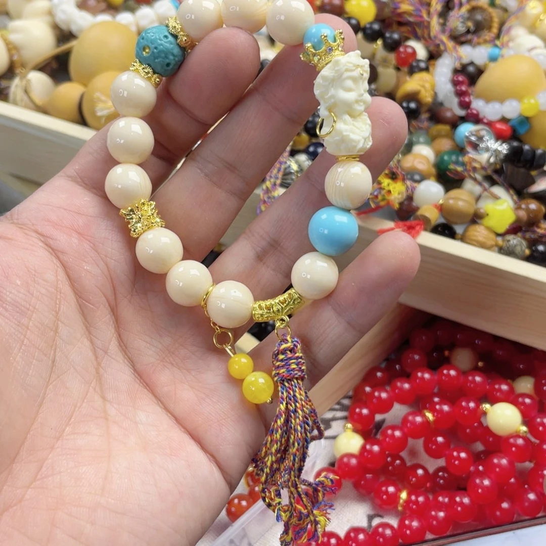 檀香紫檀（小叶紫檀）手串银S925镀金镶嵌