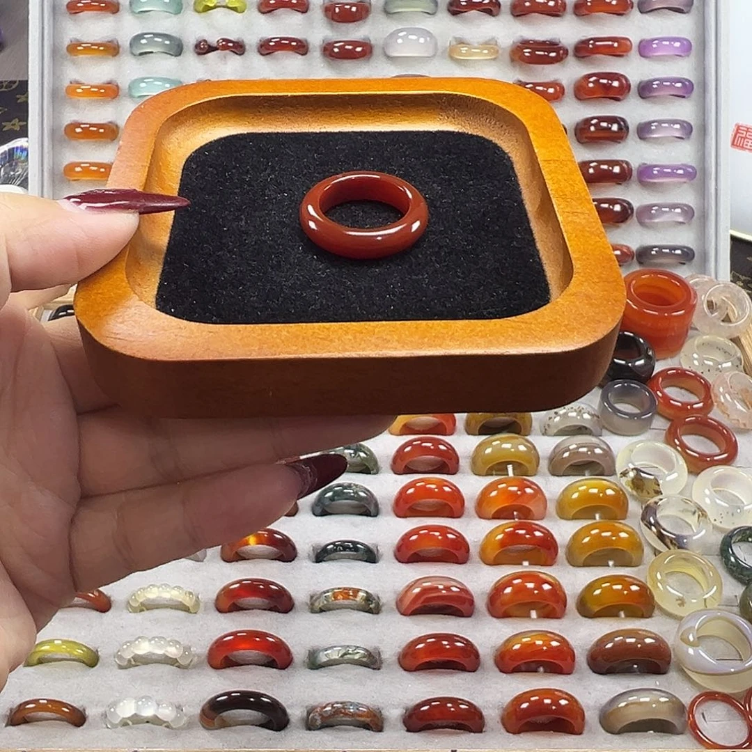 玛瑙/玉髓未镶嵌戒指B18好退换18.4港18+