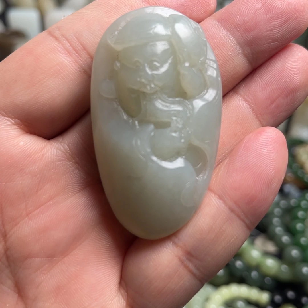 和田玉未镶嵌吊坠(不含链)