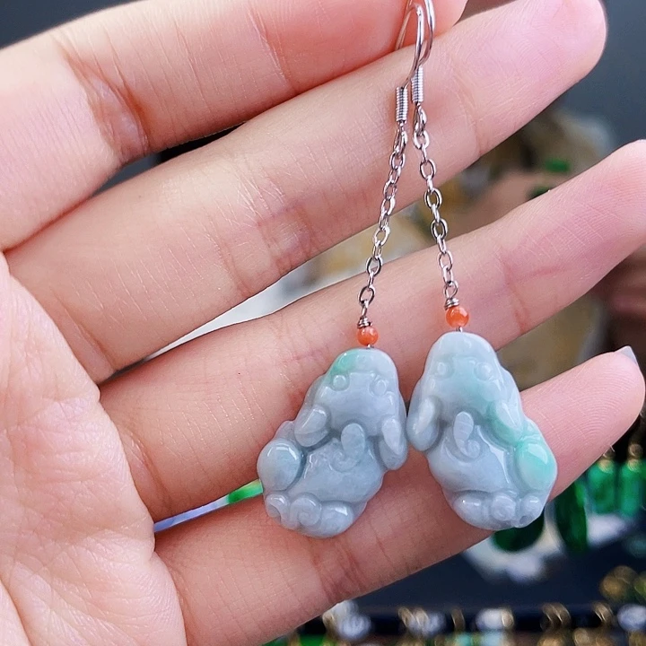 翡翠耳饰未镶嵌饰品