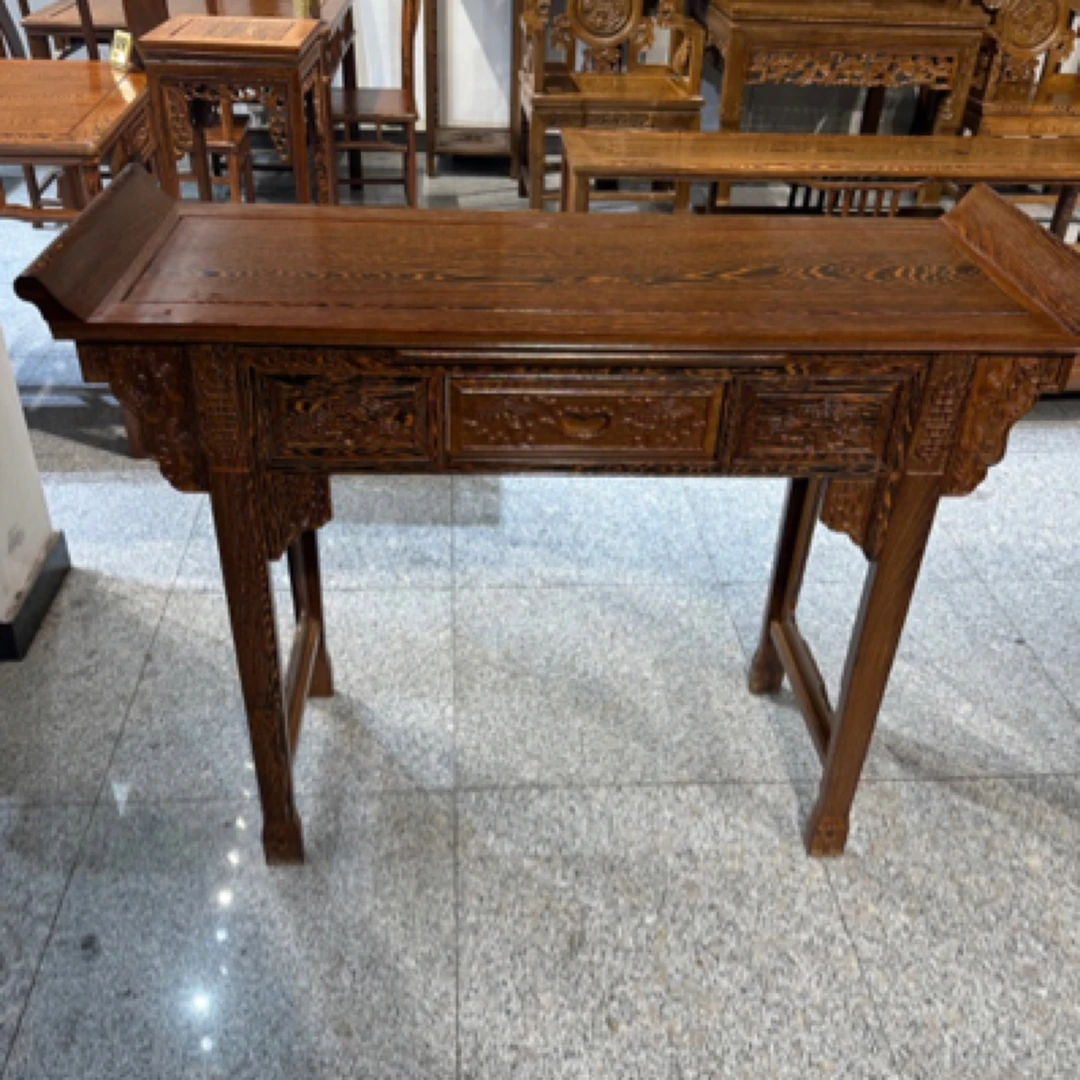 国标红木鸡翅木128✖️45高98敲头供桌条案神台玄关桌