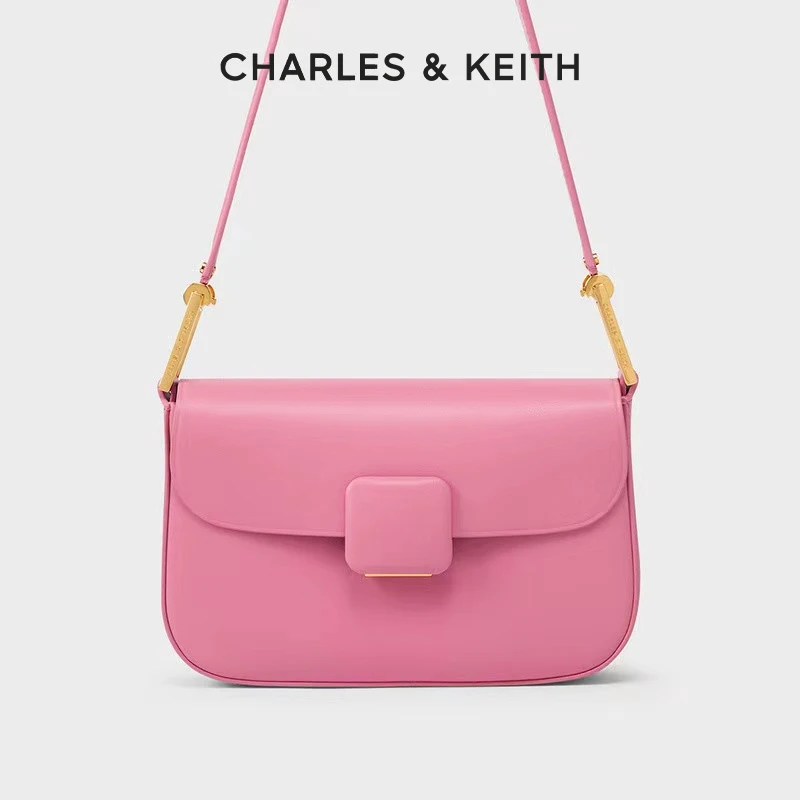 CHARLES & KEITH【商场同款】欧若风明星极简方扣腋下包20270818-2