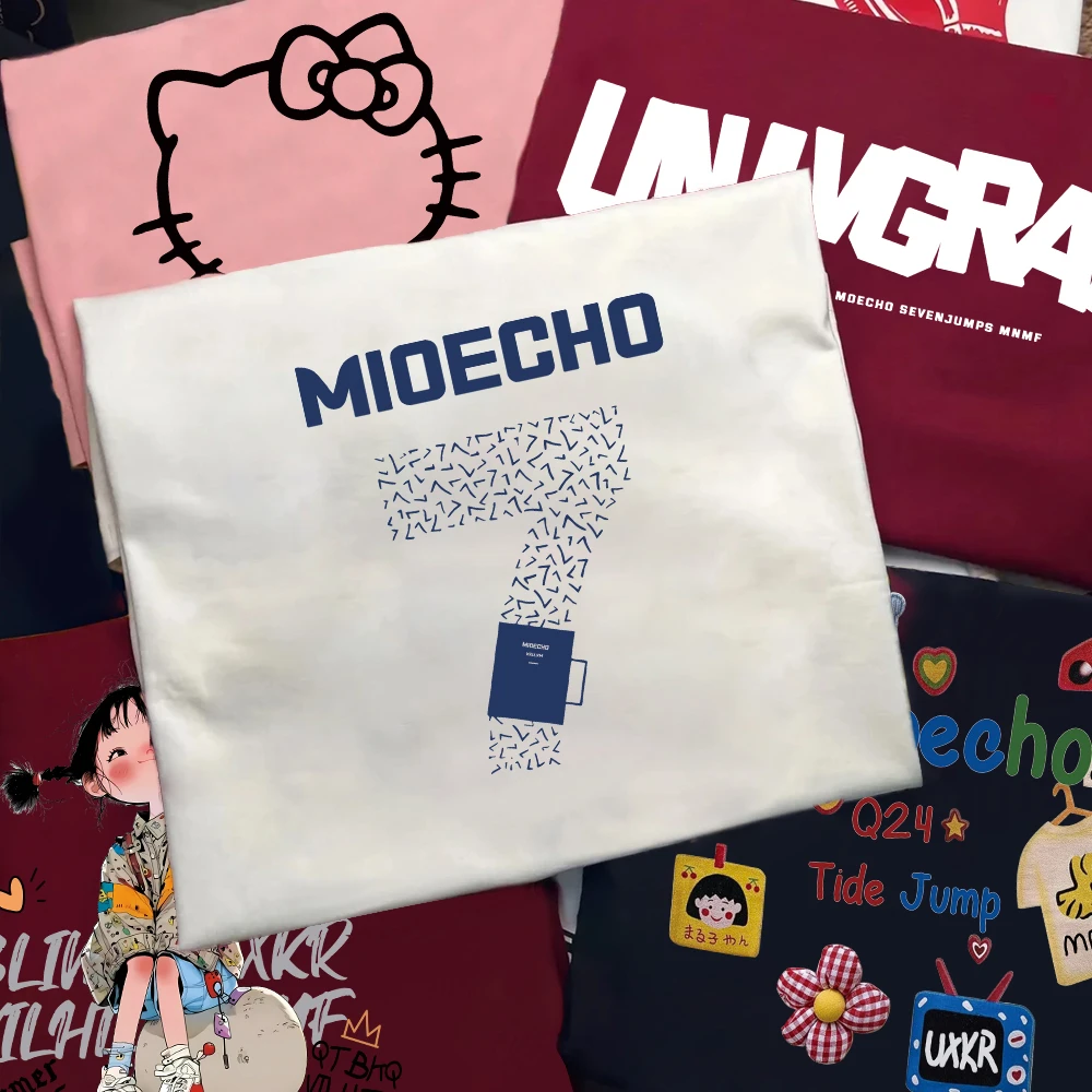 七七家服饰【T恤】新款夏季潮流小众百搭纯棉复古休闲短袖女t恤